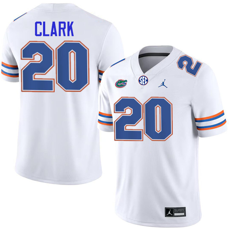 #20 Duke Clark Gators Jersey,Florida Gators College Football Jerseys Stitched-White